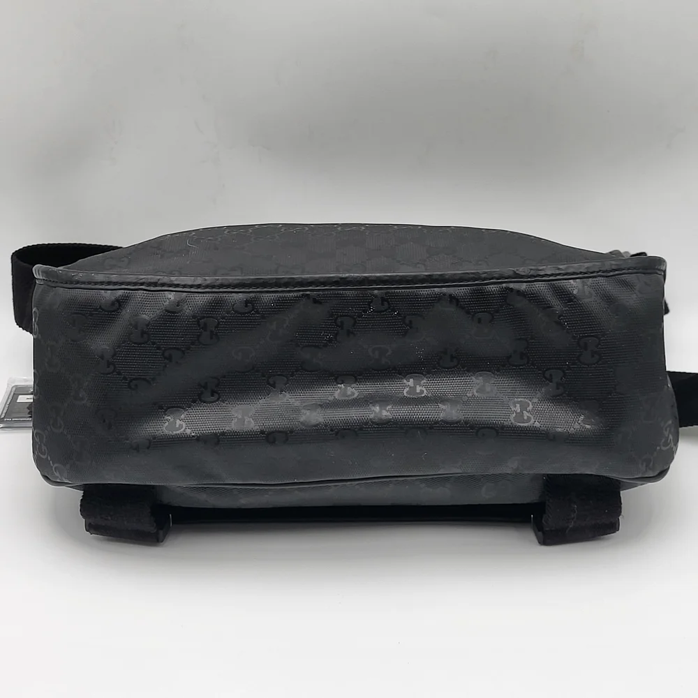 Gucci Imprime Black GG Supreme Canvas Crossbody Unisex Bag... Authentic w/COA...